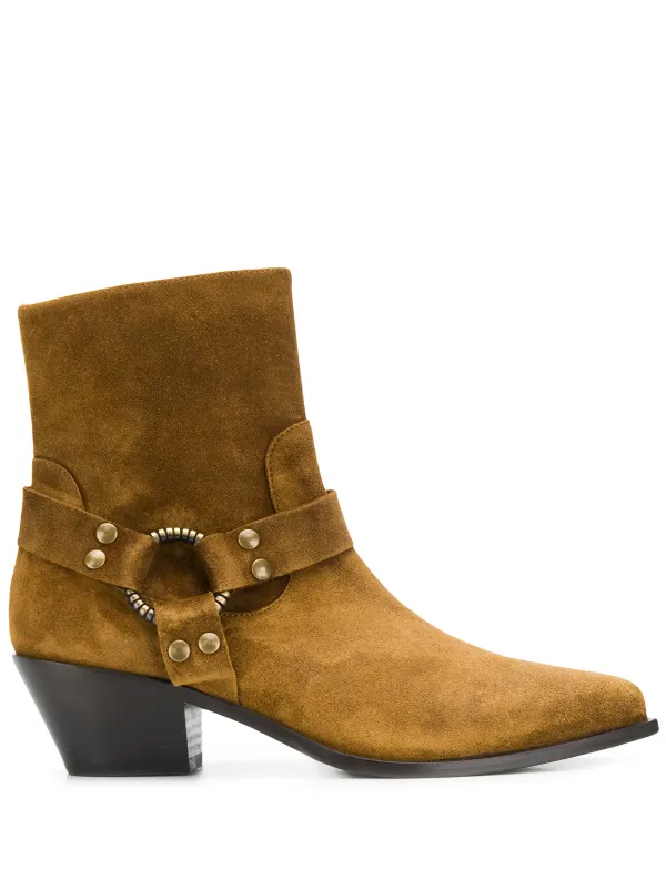 suede pointed boots