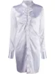 Image 1 of Bottega Veneta ruffled-neckline long-line shirt