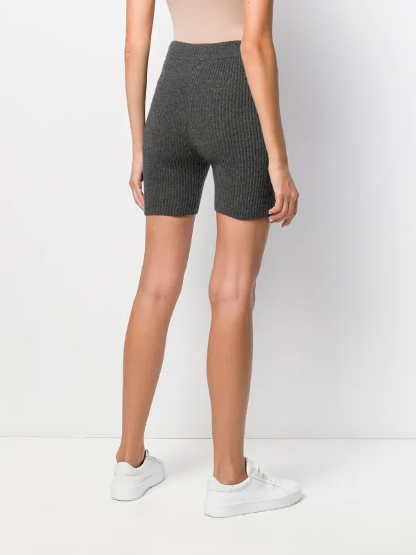 Cashmere In Love Mira Knitted Biker Shorts Grey FARFETCH ID