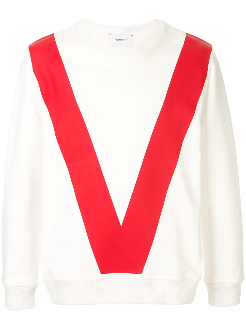 Ports V V Print Sweatshirt In White