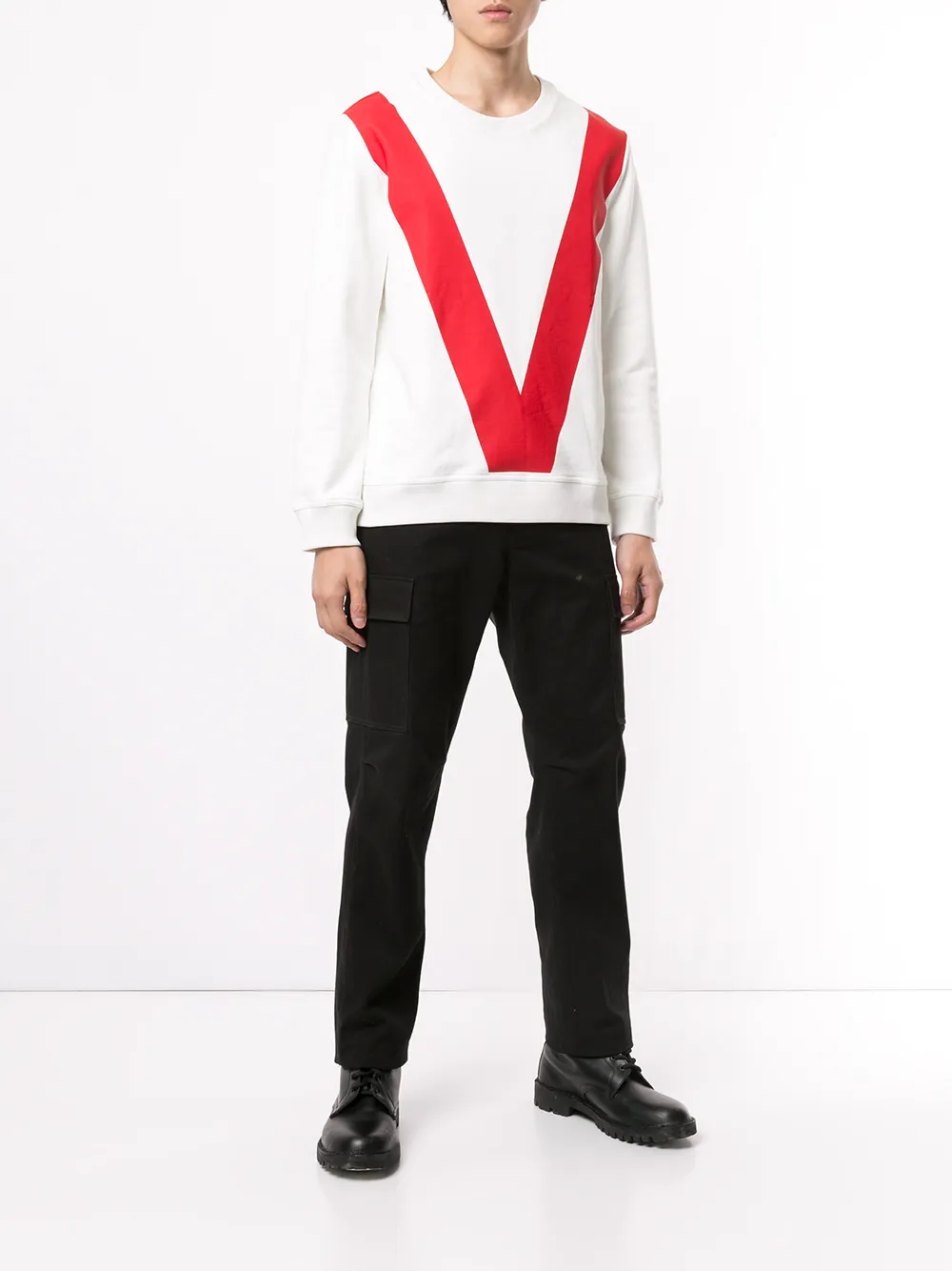 Ports V Sweater met print Wit