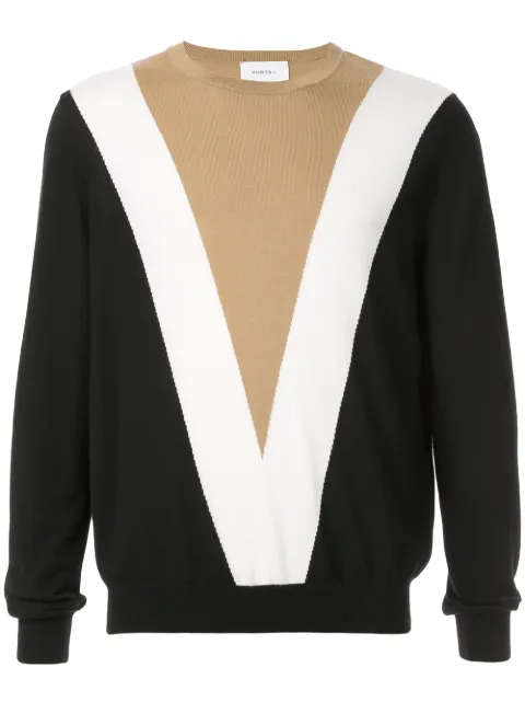 Ports V suéter en colour block