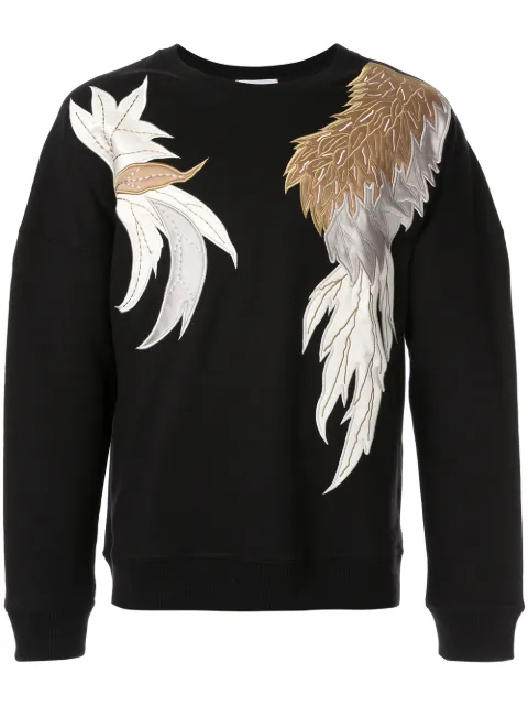 Ports V appliqué crew-neck sweatshirt