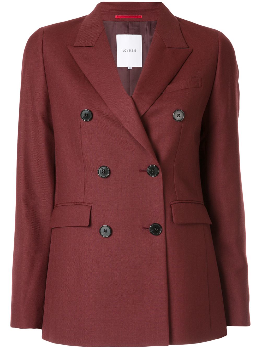 Loveless Double-breasted Blazer In Rot