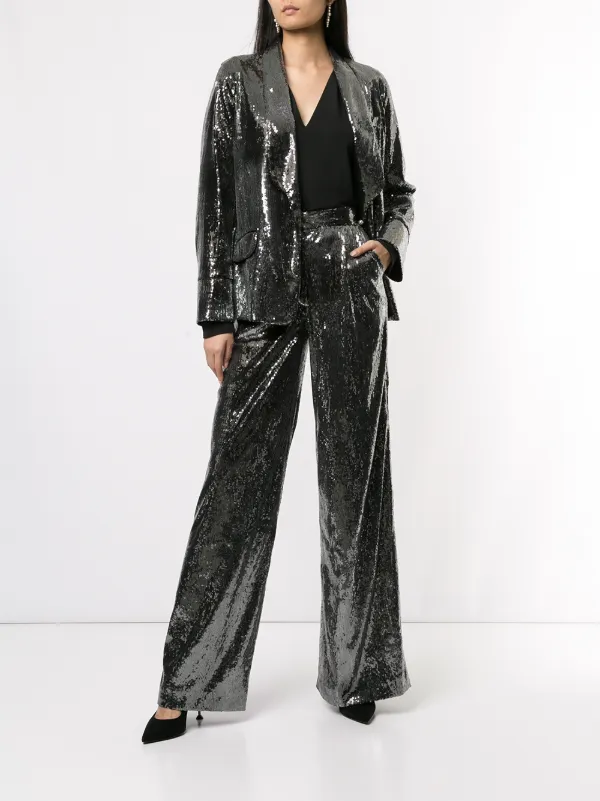 Ingie Paris sequin wide leg trousers 