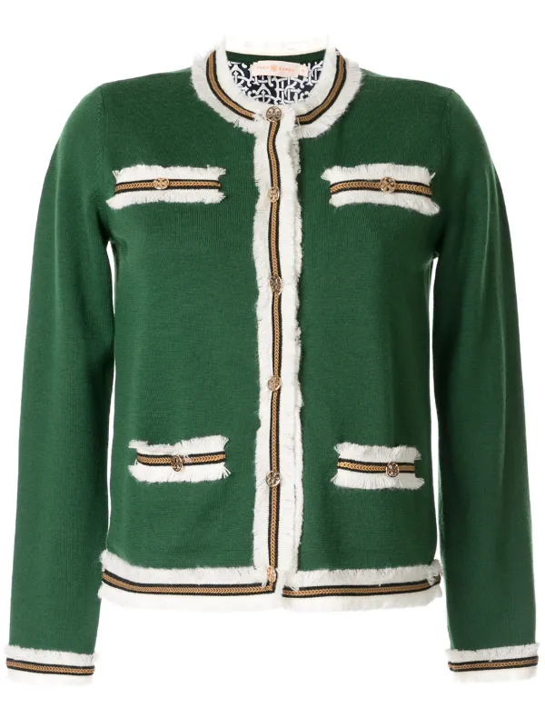 tory burch kendra fringed cardigan