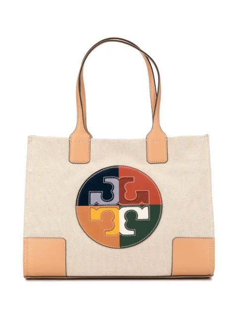 tory burch ella mixed print tote