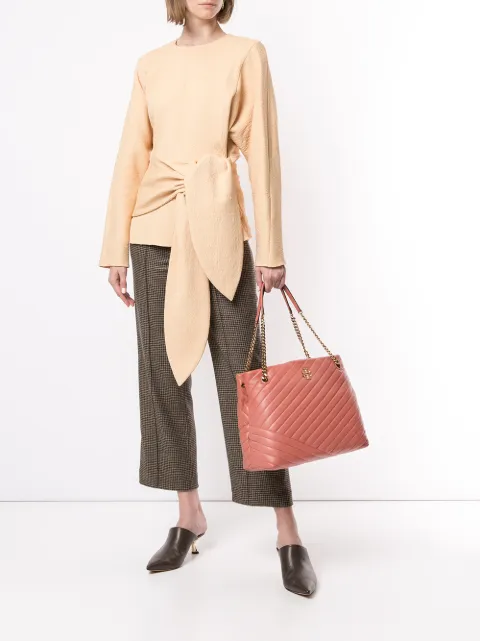 tory burch chevron tote