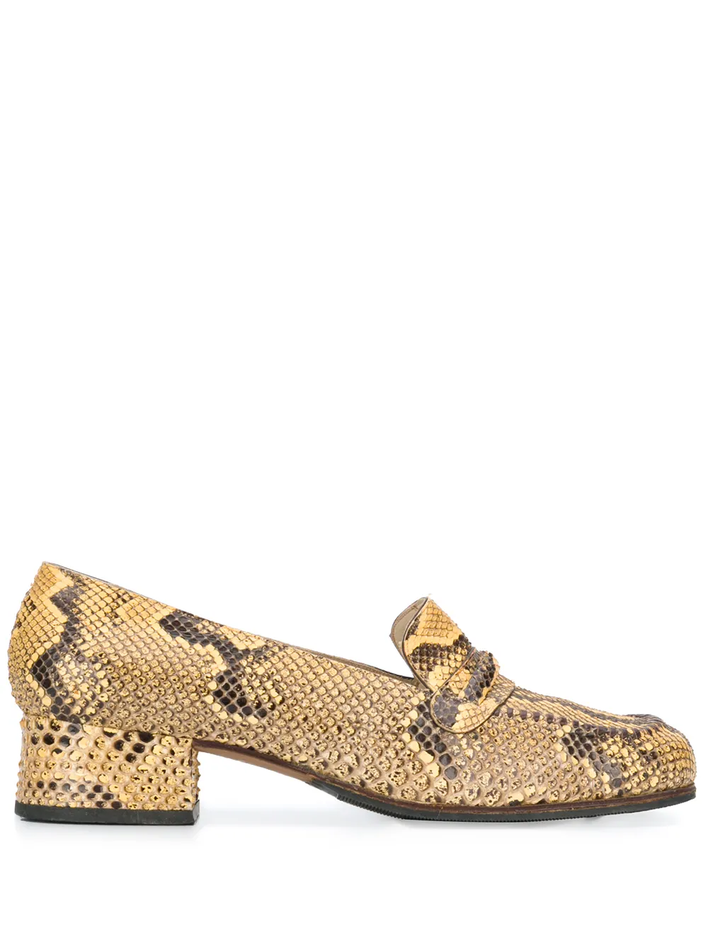 mocassins à petit talon