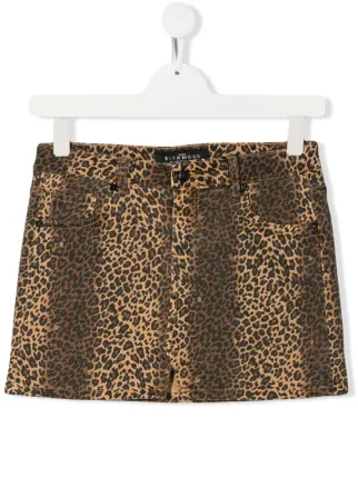 mid length leopard skirts junior