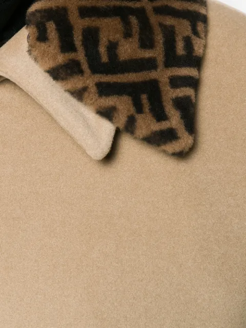 FENDI LOGO COLLAR BOMBER JACKET