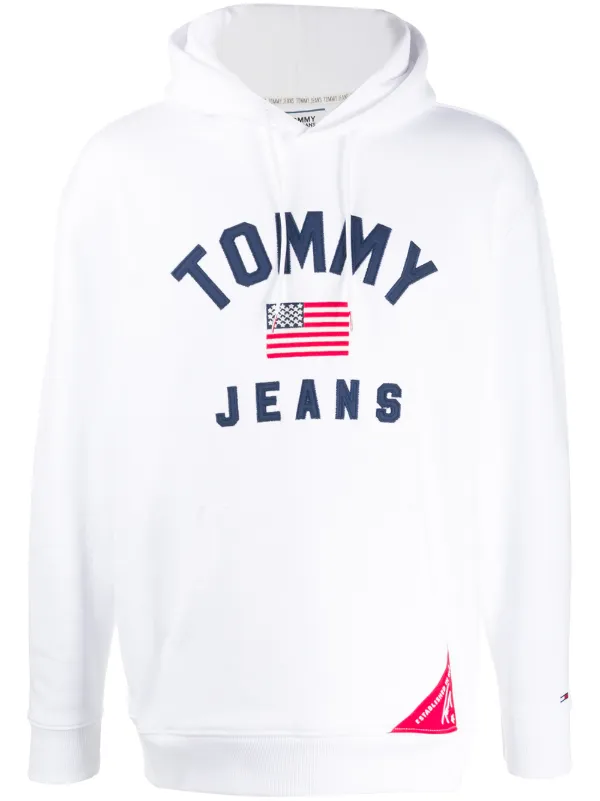 tommy jeans embroidered logo hoodie