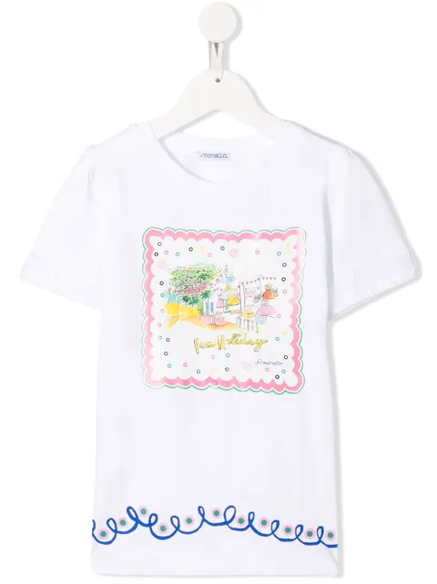 Simonetta playera con estampado gráfico