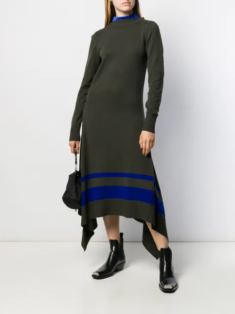 Sacai Contrast Panelled Knit Dress - Farfetch