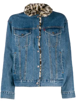 levi's shearling denim jacket womens