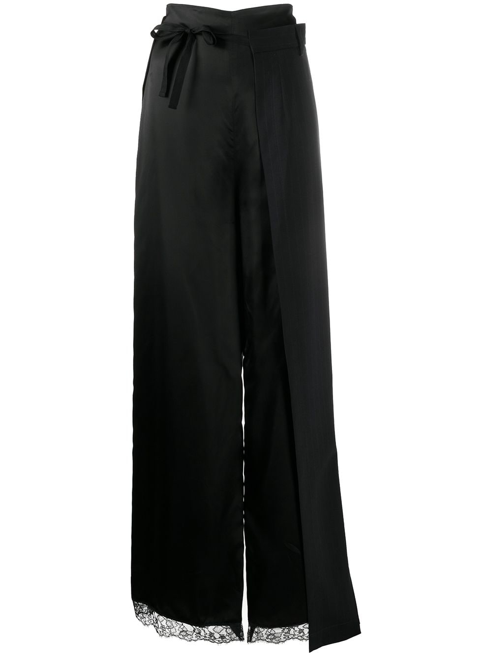фото Mm6 Maison Margiela длинная многослойная юбка с кружевом