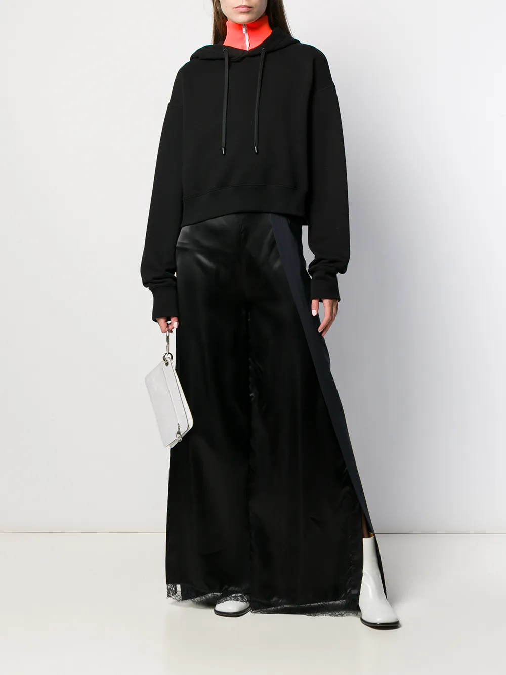 MM6 Maison Margiela Maxi-rok met afwerking van kant - Blauw