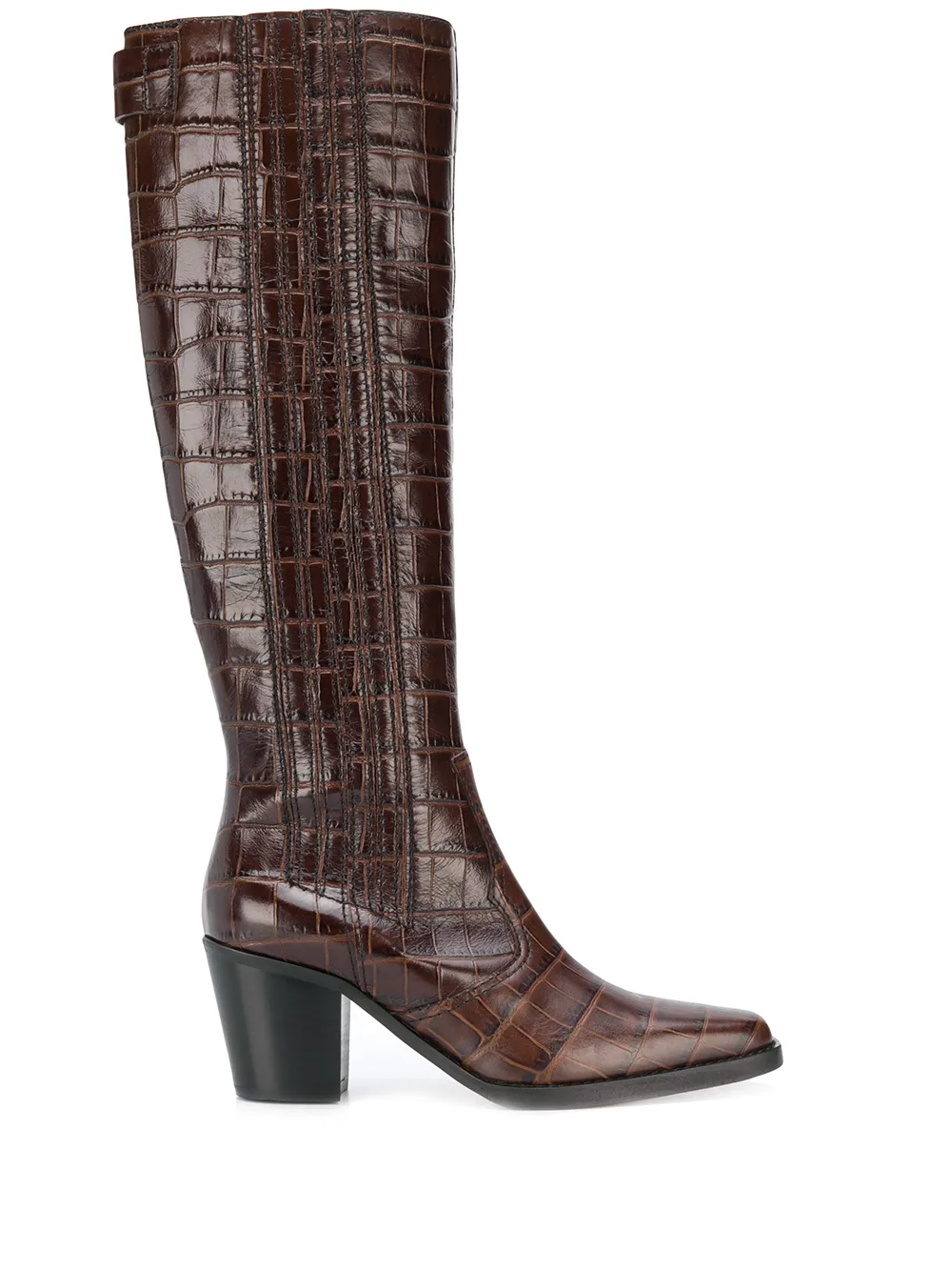 GANNI Western knee-high boots...