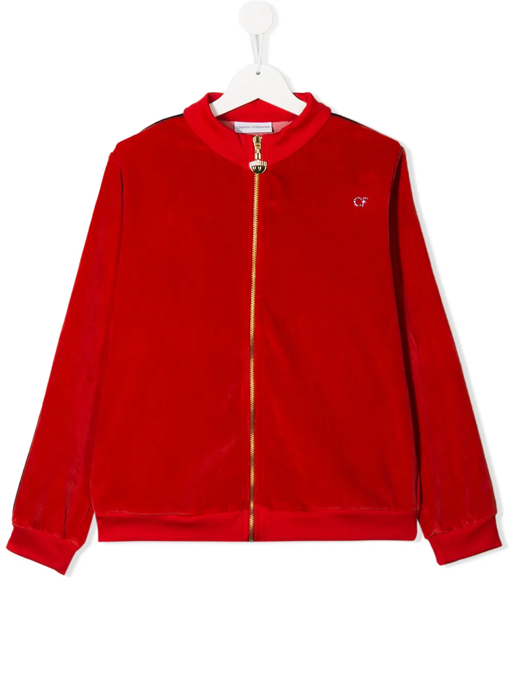 Chiara Ferragni Kids embellished logo bomber jacket | Red | Image 1
