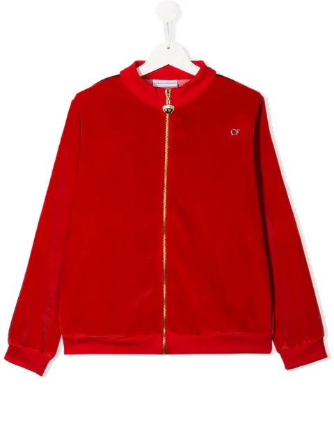 Chiara Ferragni Kids embellished logo bomber jacket