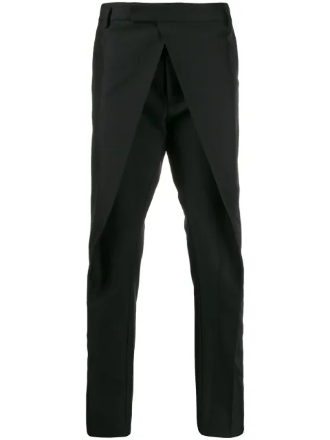 LES HOMMES tailored front-bib trousers