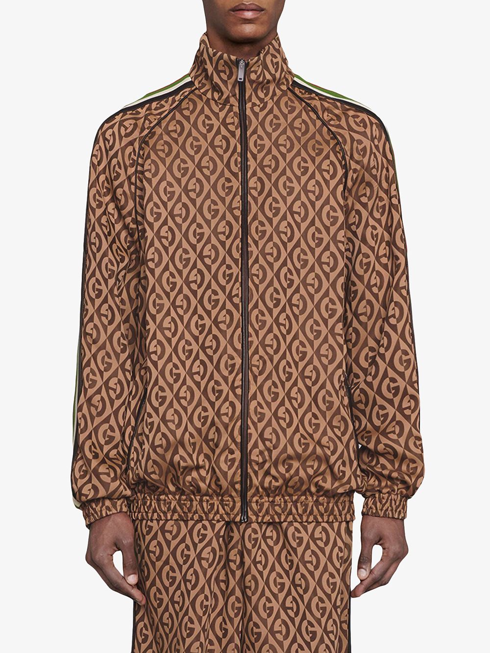 фото Gucci куртка оверсайз на молнии с узором