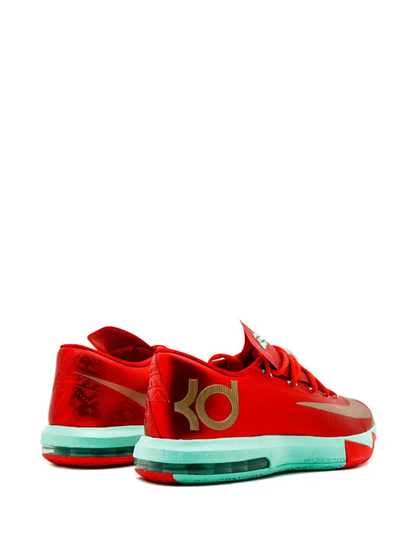 Nike KD 6 XMAS sneakers unisex Polyester Polyester Rubber 9 Red