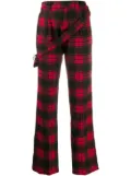UNRAVEL PROJECT checked denim trousers - Black