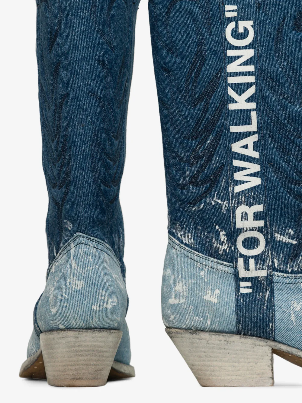 OFF-WHITE 'FOR WALKING' COWBOYSTIEFEL,OWIA124R20773084710114478761