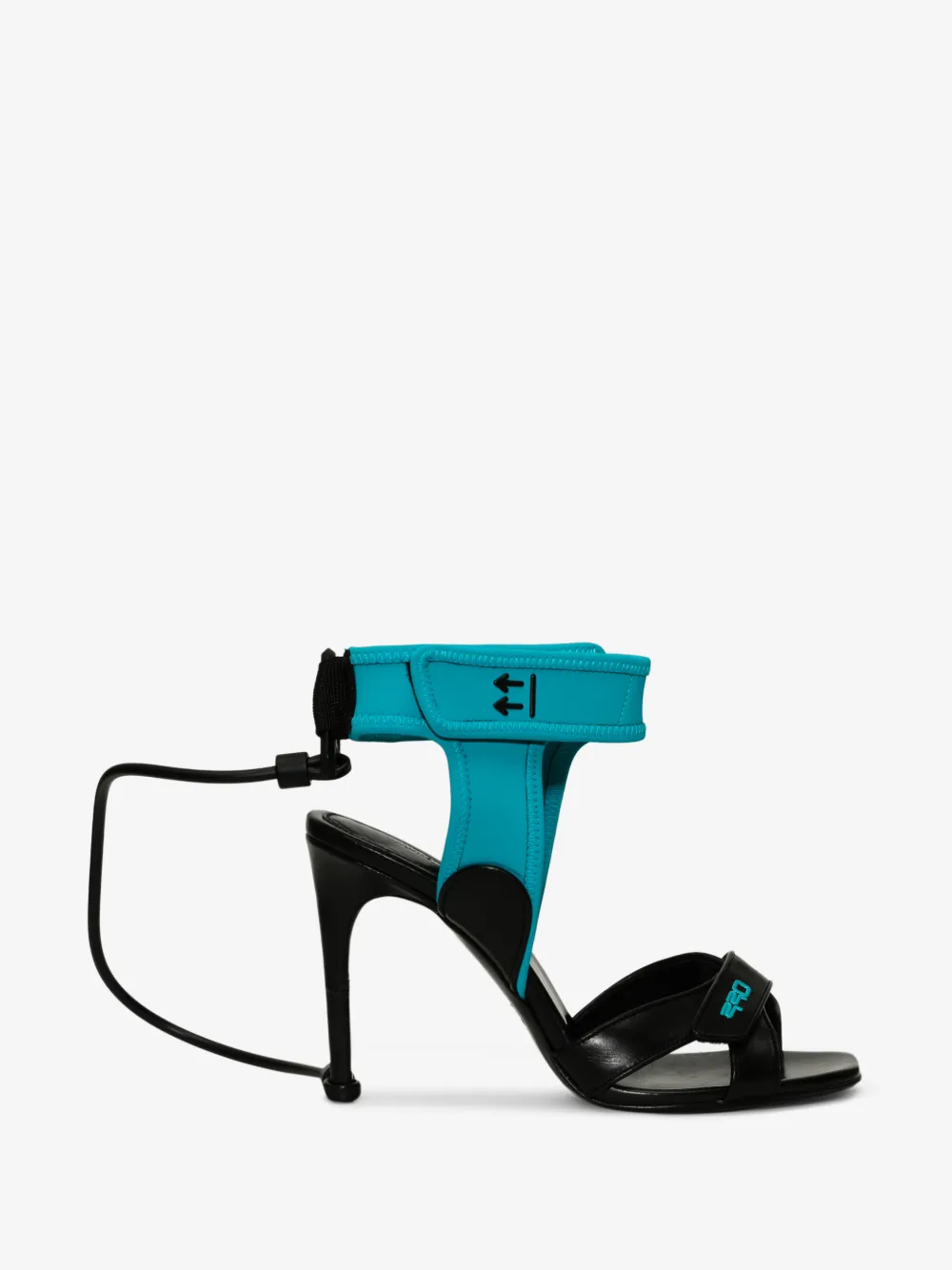 OFF-WHITE OFF-WHITE BLACK SURF 100 LEATHER SANDALS,OWIA198R20H16068390014478773