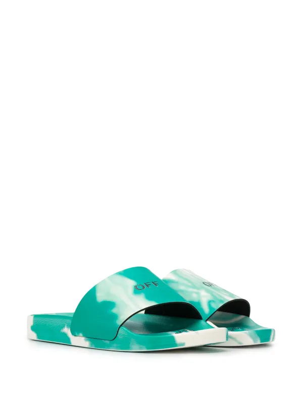 tie dye off white slides