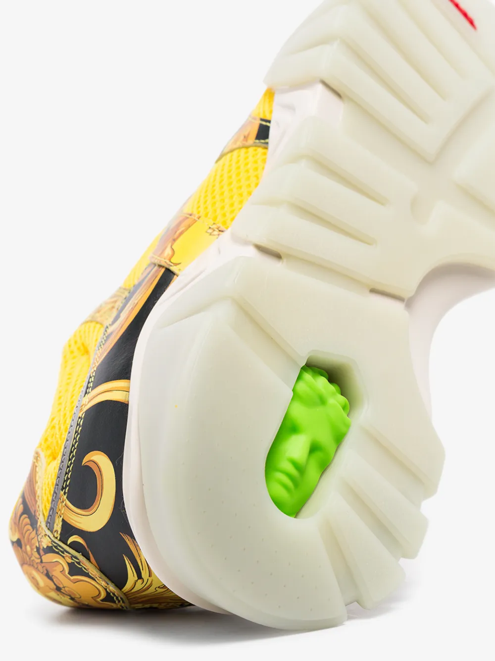 VERSACE VERSACE YELLOW SQUALO BAROQUE PRINT SNEAKERS,DST113GD16TV14478841