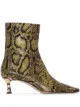 Image 1 of Wandler Bente 55mm python-effect leather ankle boots