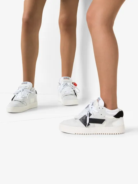 off white mid top arrow sneakers