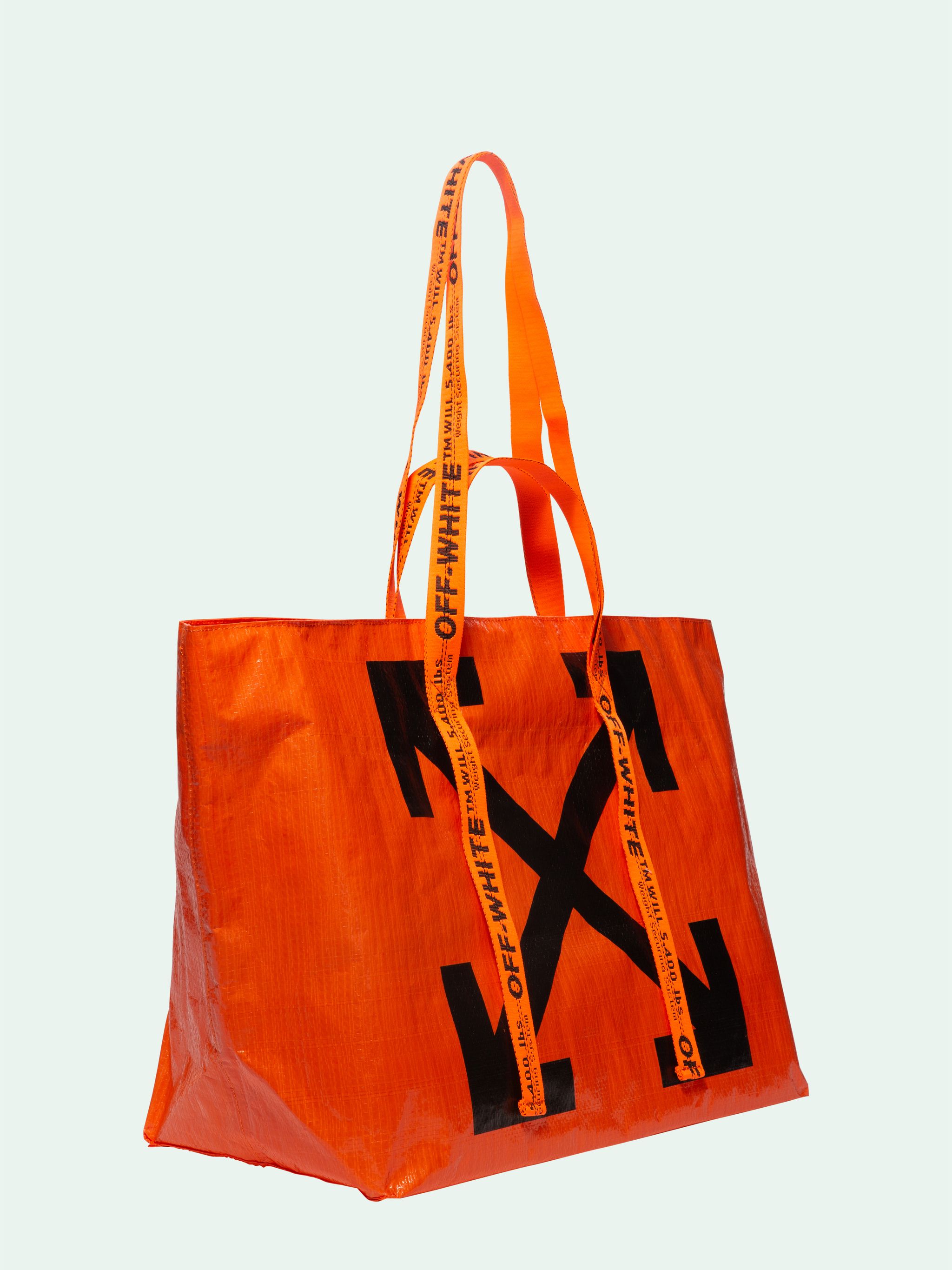 off white tote bag orange