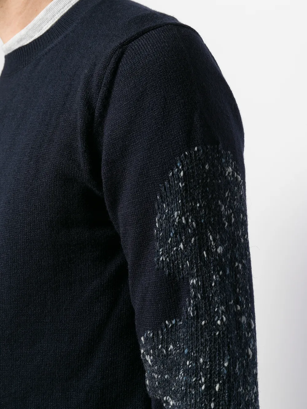 contrast knit jumper