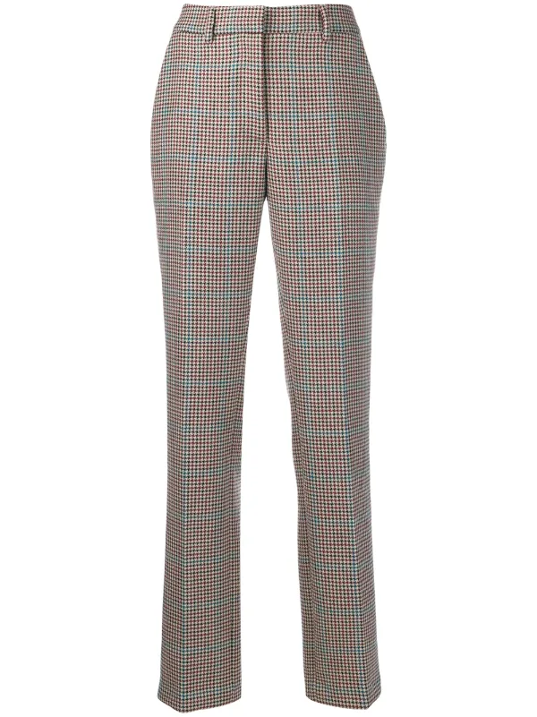 off white plaid pants