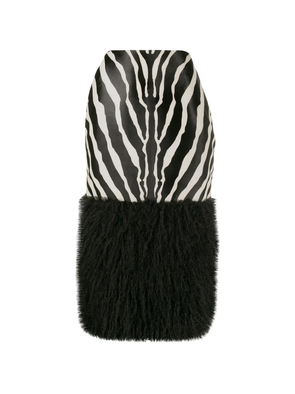 SAINT LAURENT ZEBRA-PRINT SKIRT,14480319