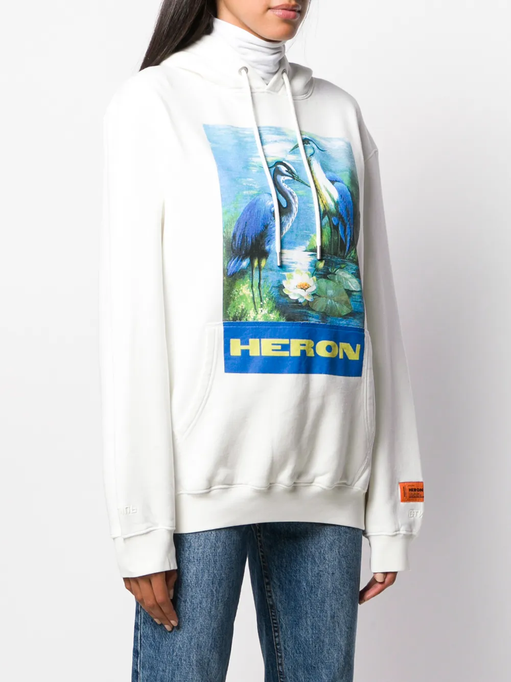  Heron Preston Kapuzenpullover Mit Logo Print   Weiß 
