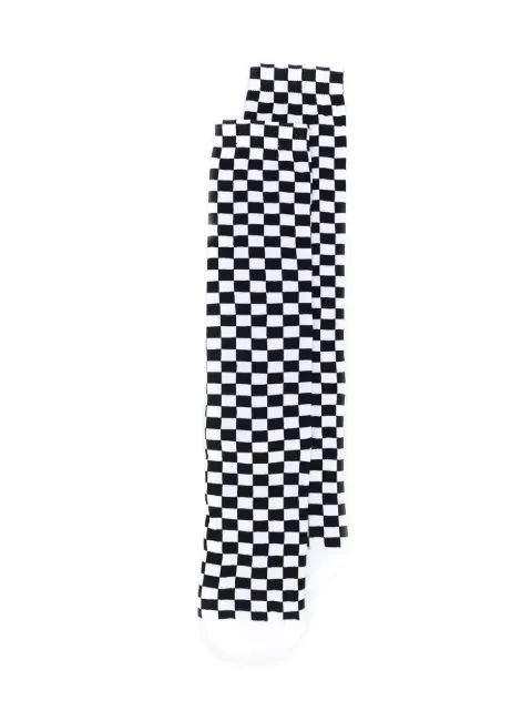 Off-White checkerboard logo socks