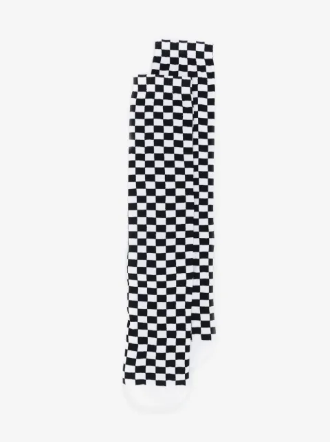 Off-White calcetines con motivo de cuadros de ajedrez y logo