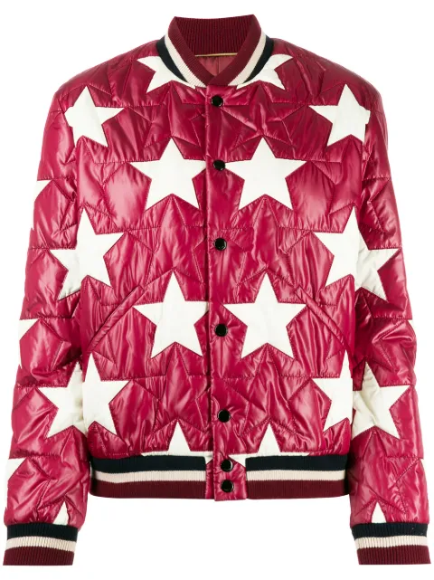 Saint Laurent star quilted bomber jacket