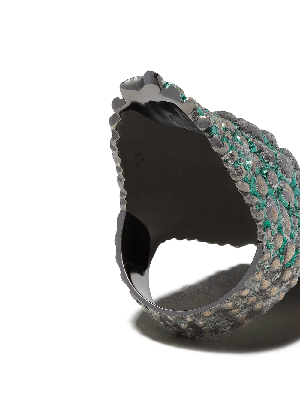 9kt Gold Diamon Green Lady Caiman Ring