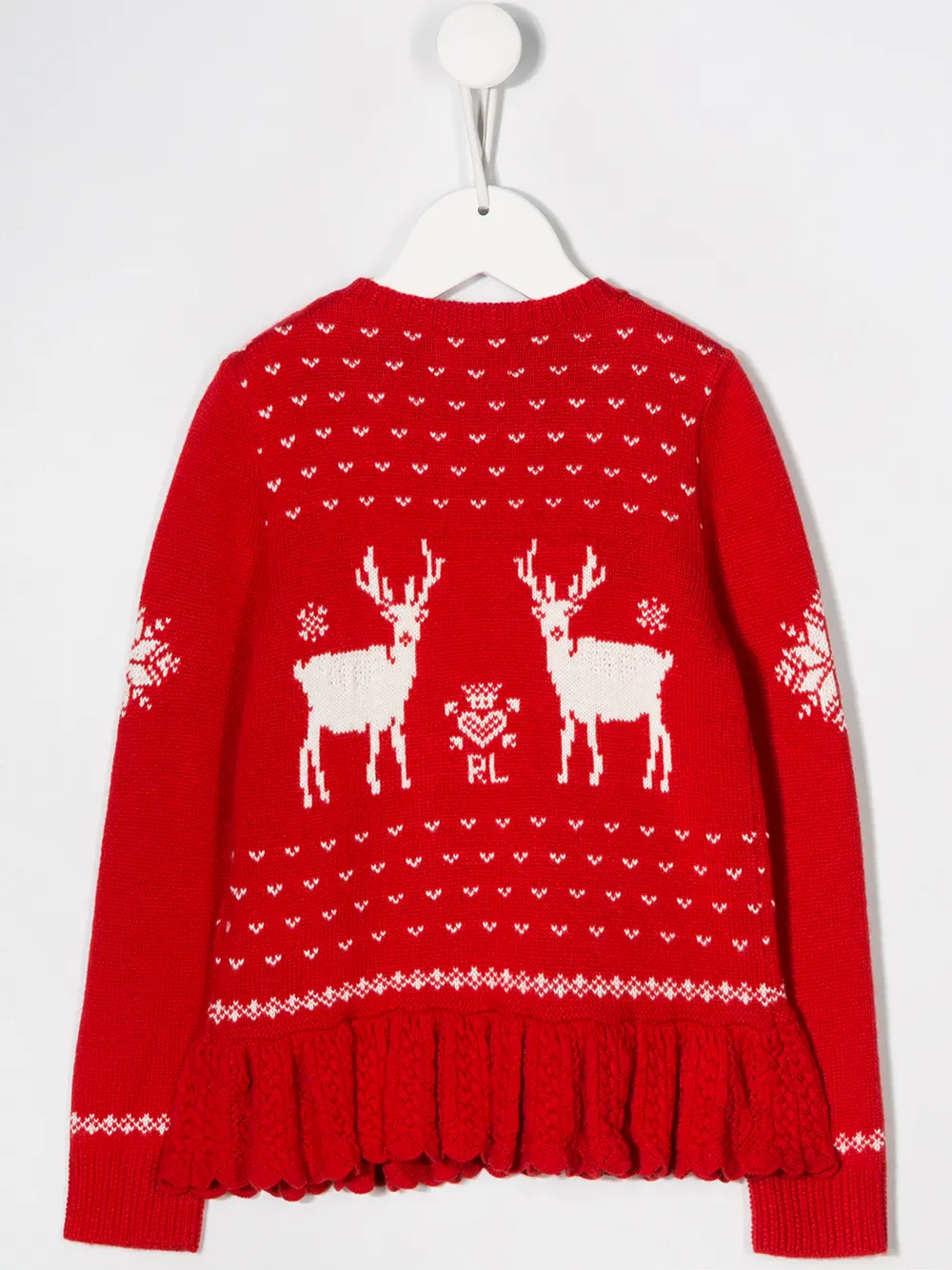 POLO RALPH LAUREN KIDS Trui met rendier print Rood