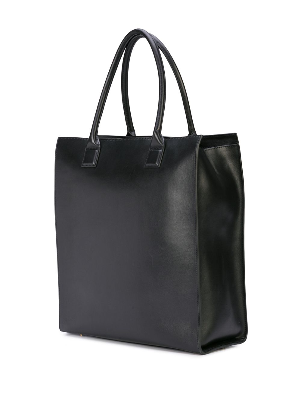 black structured tote