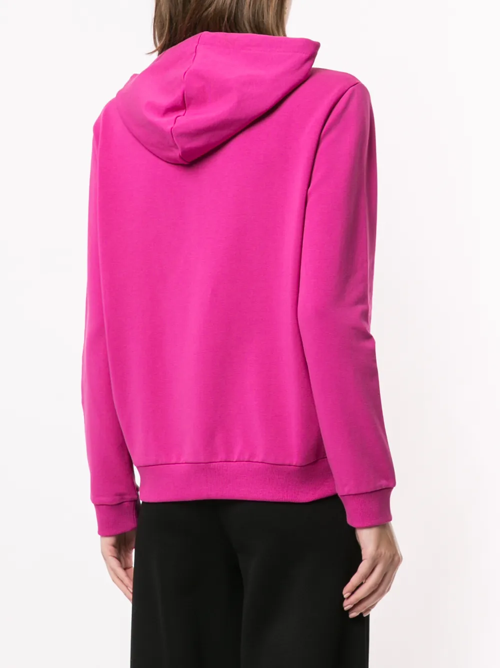 Moschino Hoodie met geborduurd logo Roze