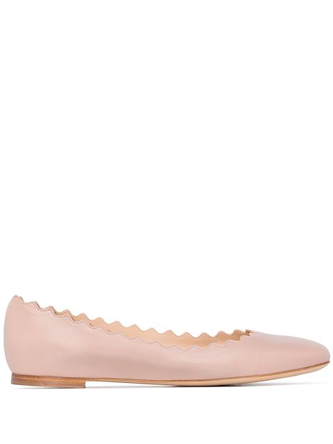 Chloé Lauren scalloped trim pumps