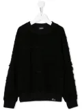 Diesel Kids Sfelipa destroyed-effect jumper - Black