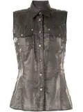 Versace Pre-Owned metallic sleeveless shirt