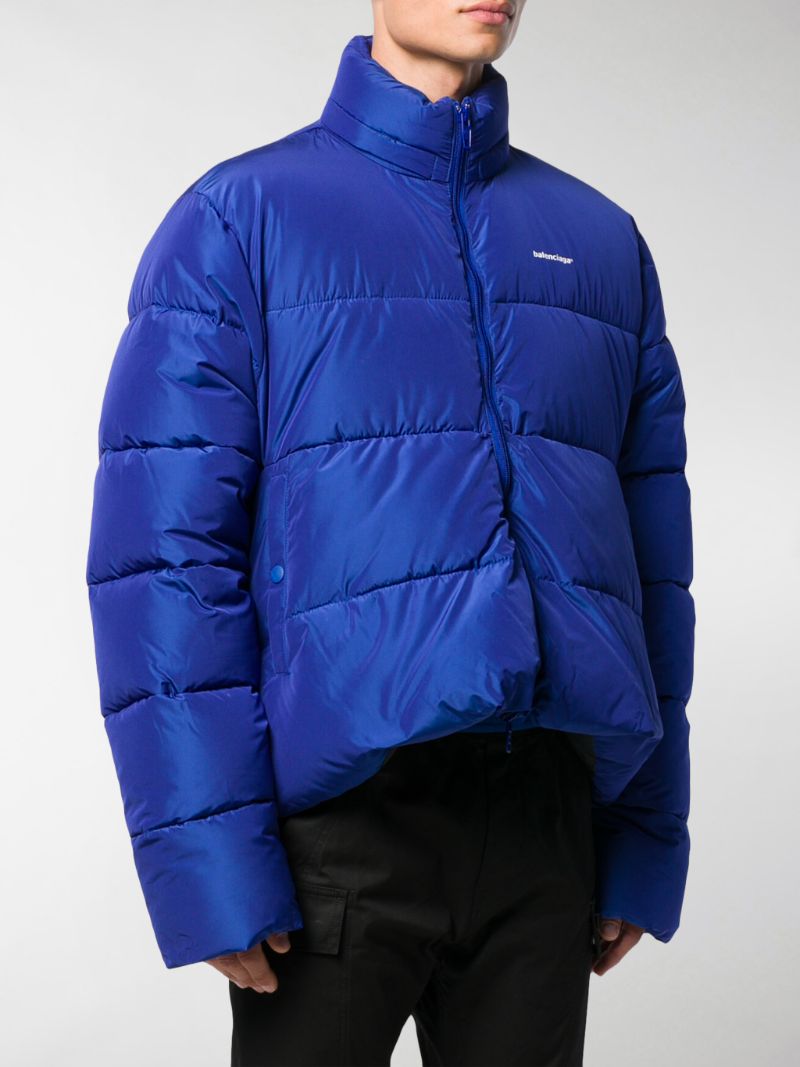 balenciaga blue puffer jacket